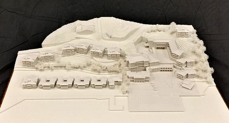 Concept review model for a new resort, Bosphorus Turkey Resort massing model with multiple 3d printed buildings